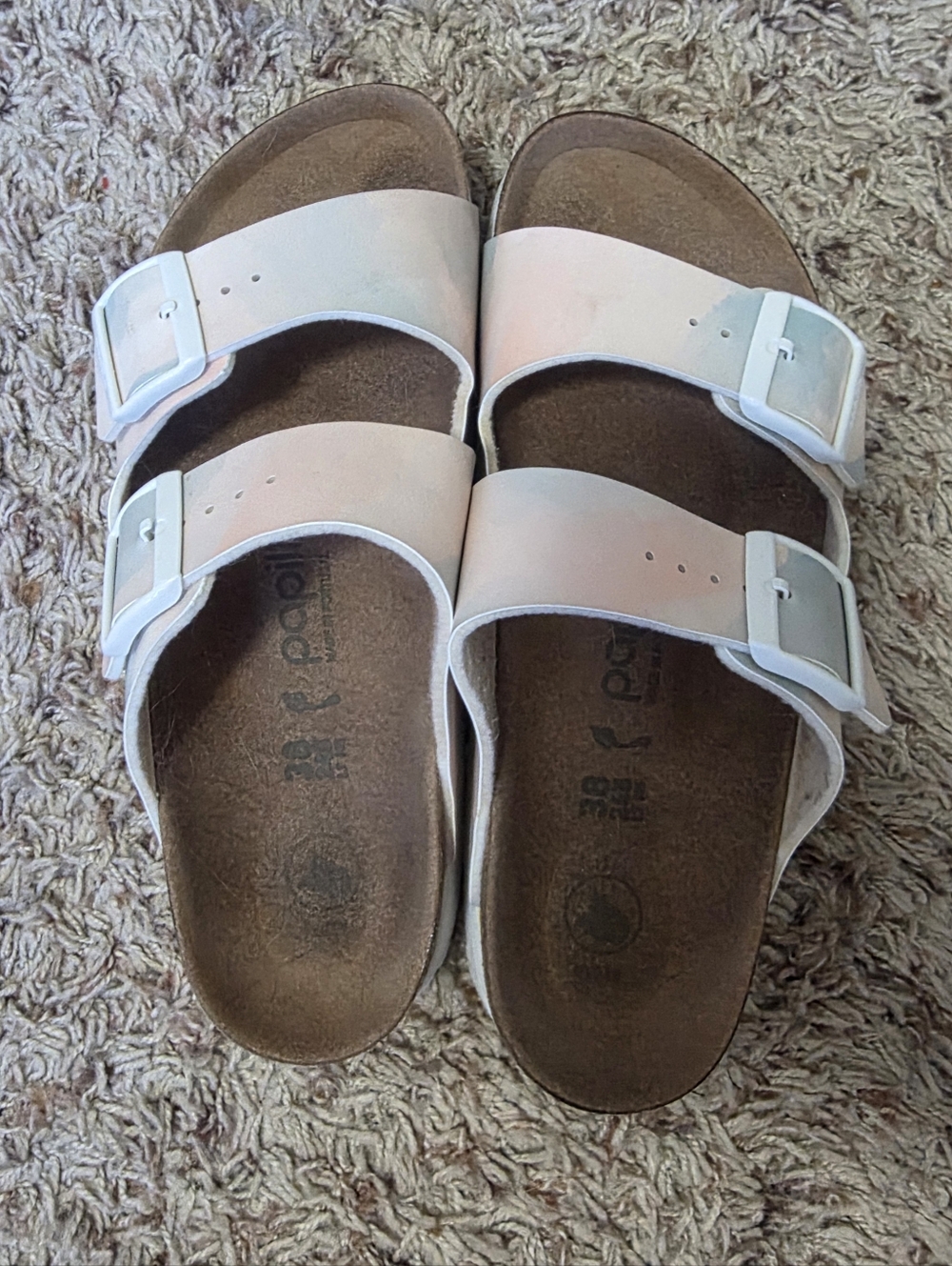 Women's White & Pink Papillio Sandals